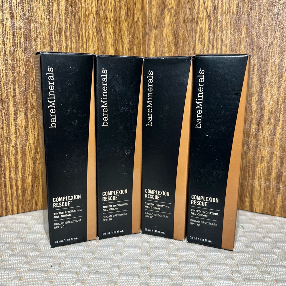 New: Lot Of 4 Bare Minerals Complexion Rescue SPF30 Tinted Gel 1.18oz Sienna